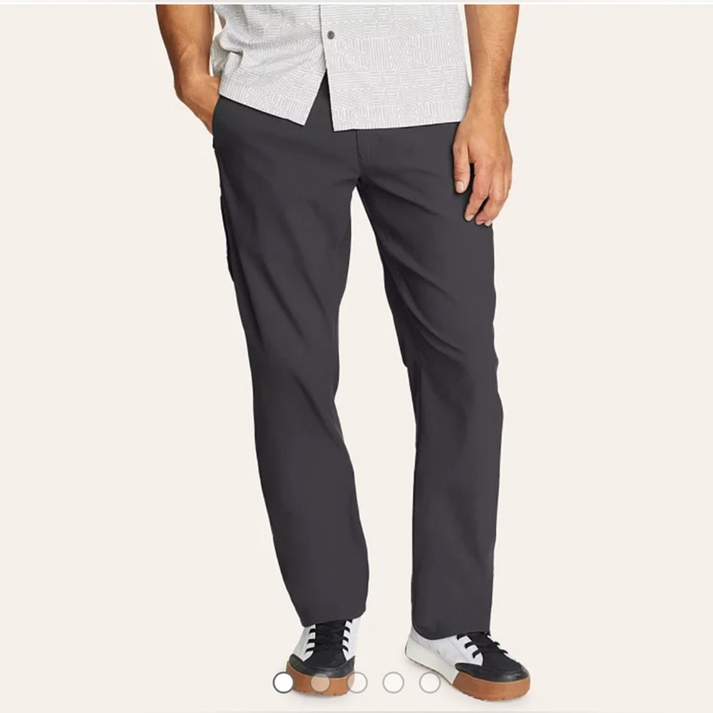 Eddie Bauer Relaxed Straight Chino Men's Gray Pants Size 38